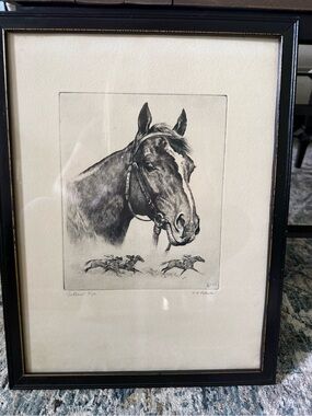 Vintage Horse Racing Framed Talio Chrome Print Gallant Fox by R. H. Palenske